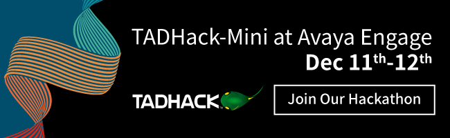 .<a href="/TADHack/">TADHack</a>-mini Orlando at <a href="/Avaya/">Avaya</a> #Engage winners:
Meeting Minion by <a href="/baileybrent/">Brent Bailey</a> <a href="/matthiesen3/">David Matthiesen</a> $5k
Smart rescue by <a href="/AlokKulkarni_10/">Alok Kulkarni</a> $4k
Metashop by Genesis Barrios $3k
Bender by <a href="/ebtesamdotpy/">Ebtesam</a> <a href="/muntasersyed/">Muntaser Syed</a> $2k
Telepaper by <a href="/jaredmashcraft/">Jared Ashcraft</a> $1k

<a href="/subspacepowered/">Subspace</a> <a href="/telnyx/">Telnyx</a> <a href="/RedHat/">Red Hat</a>