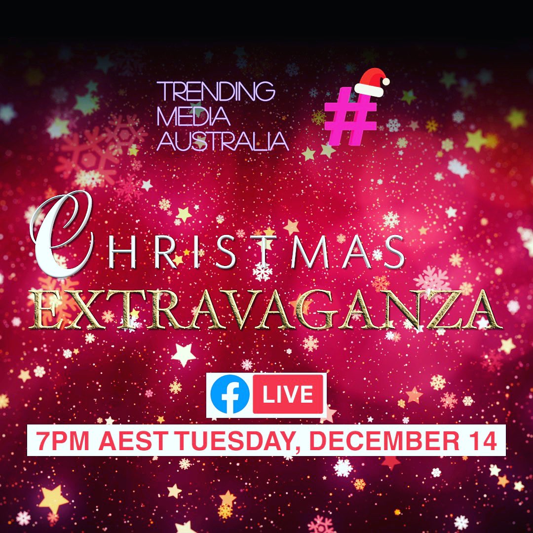 TrendingMediaAU's tweet photo. Only one more sleep until our ‘Christmas Extravaganza’ broadcast on Facebook Live! 
RSVP here: https://t.co/O1fOataKAK https://t.co/uHTZVIAR3H