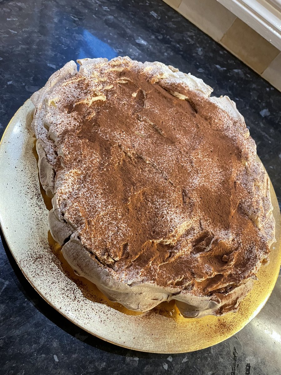 For yesterday’s family dinner I made <a href="/Nigella_Lawson/">Nigella Lawson</a> cappuccino pavlova for desert.  Omg it was so easy and didn’t disappoint. Definitely on th menu again.  And repeat.  ❤️