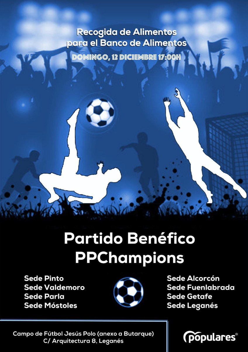 popularespinto's tweet photo. 📸 El Partido Popular de Pinto, presente en el torneo solidario en beneficio del @bancoalimadrid organizado por diversas sedes del sur del @ppmadrid ⚽👏

GRACIAS al @pinto_fs por habernos prestado las camisetas!! 😉😉 https://t.co/4Bqc73SbFg