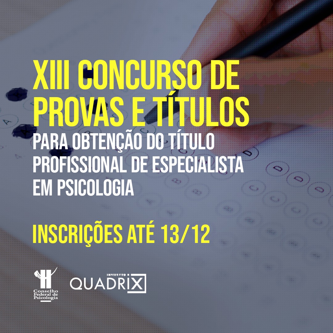 crp_sp's tweet image. Psicólogas/os: estão abertas as inscrições para o novo concurso de provas e títulos para a concessão do Título Profissional de Especialista em Psicologia para diversas especialidades.