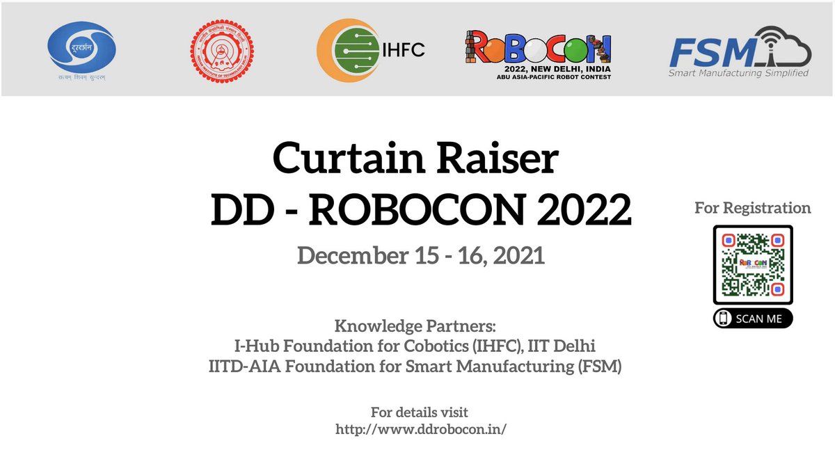 dd_robocon's tweet photo. Curtain Raiser Event on 15-16 Dec 2022 https://t.co/JMB7YWGTMQ