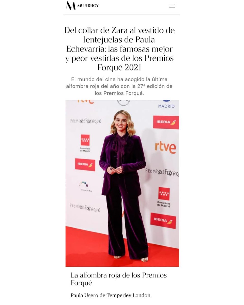 infopaulausero's tweet photo. #PaulaUsero #premiosforque #27Forqué #27Forque https://t.co/aVbjQXdalh