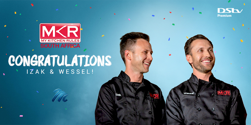 MNet's tweet photo. Congratulations Izak and Wessel! 🎉🎉🎉 Season 3 winners of #MKRSA. Brought to you by @Nespresso. ☕ https://t.co/VIi52sMkpA