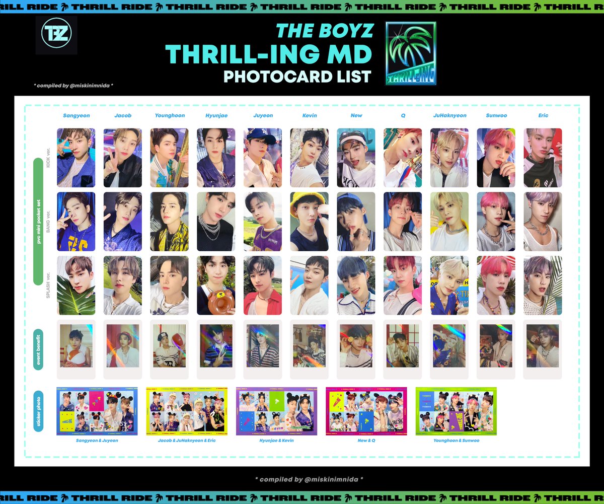 ? THE BOYZ THRILL-ING MD Photocard list / template ✦ dl: https 