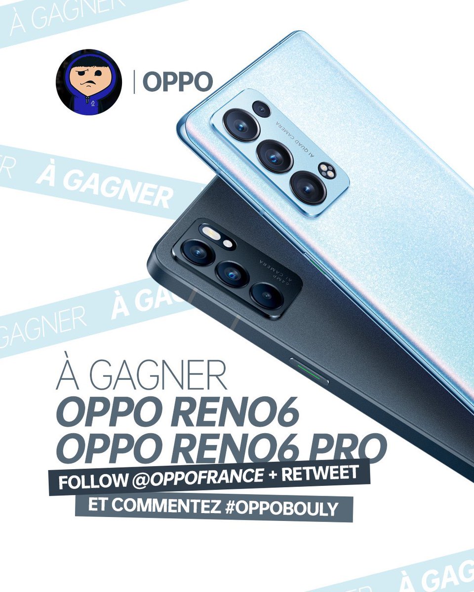 EncoreBouly's tweet photo. Petit concours pour vous faire gagner 2 téléphones OPPO (2 gagnants : 1 parmi les RT et un parmi les commentaires) 

1) RT + Fav le tweet

2) Follow @EncoreBouly et @OPPOFrance

3) Commente #OPPOxBouly (+ tu commentes, + t’as de chance de gagner)

•Tas le 18/12 😁
Bonne chance🤞 https://t.co/UzCwCbvjEN