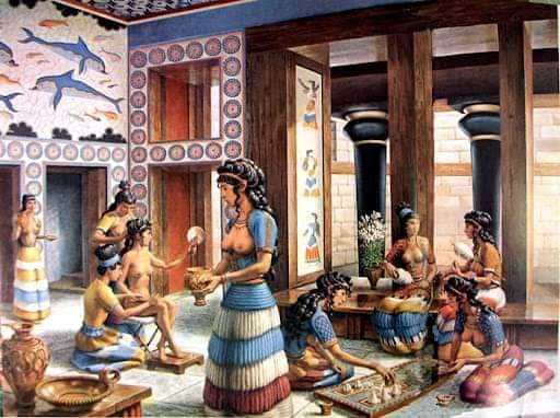 archeohistories's tweet image. Minoans, lived on island of Crete, 3000-1600 BC. This complexity is also shown in artistically designed and skillfully made clothing they wore.
Much of knowledge of clothing comes from artwork that has been found.
📷 by Hellenic Glory (Melbourne’s Hellenic Museum, Australia)
