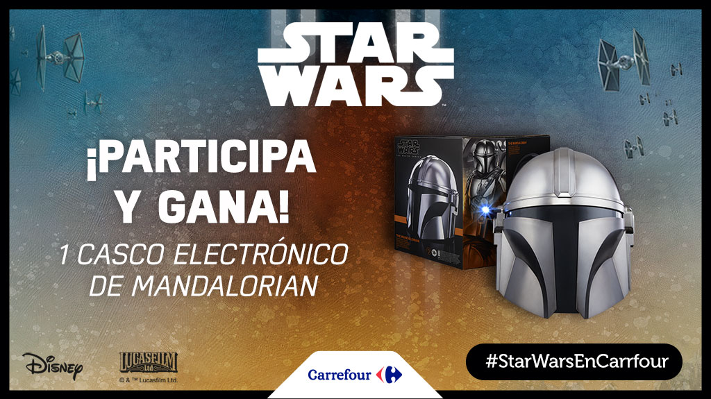 CarrefourES's tweet photo. 🤖 ¡¡Tenemos nuevo concurso de #StarWars!! 🤖

✔Síguenos 
✔Haz ❤ y 🔁 a este post
✔Comenta lo que más te gusta de nuestro coleccionable de #StarWarsEnCarrefour con el #StarWarsEnCarrefour
✔Regalamos 2 cascos electrónicos de Mandalorian
✔BBLL > https://t.co/JcEvk7jvxv https://t.co/UuIyZHhf8J