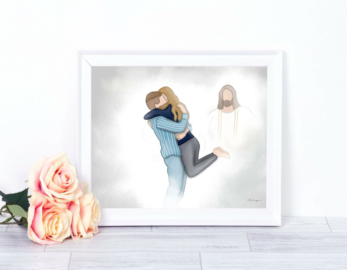 dillydesignsco's tweet photo. I love how this one turned out. Now available to download and gift. ❤️

#reunioninheaven #younglove #husbandloss #wifeloss #loveoflife #familygrief #family #mourning #gift #joyful #reunion #christian #christianart #hug

https://t.co/KGrQpGnfUJ https://t.co/aiJRaaYy07