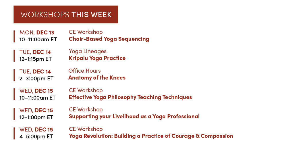 YogaAlliance's tweet photo. Our weekly digital events lineup is here, and we have a full schedule for you!

Mark your calendars and tune in for a variety of teachings, conversations, and practices. See you there!

#yogaalliance #YA #YourYA #YAcares #yogacommunity #yogatogether #ceworkshop #yogaworkshop https://t.co/exNRmDORIu