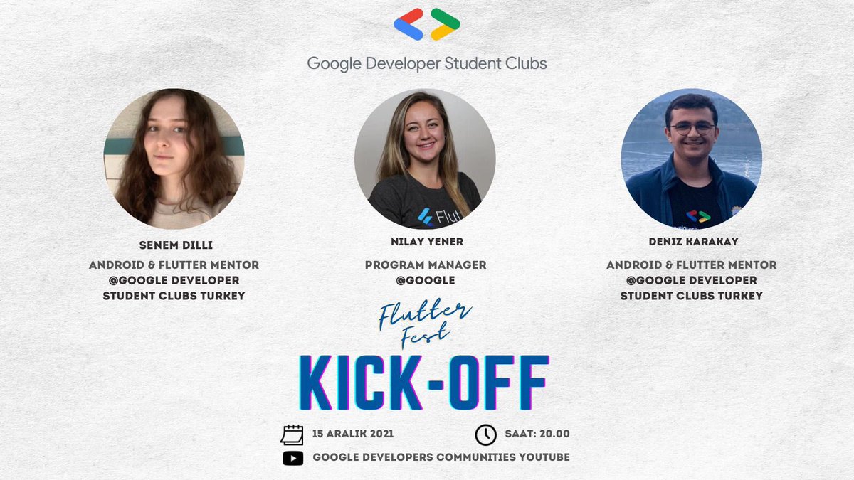 DSC Hasan Kalyoncu University (@dsc_hku) on Twitter photo Herkese Selam!
✨15 Aralık 20.00’da Google Developers Communities YouTube kanalında buluşuyoruz.🚀
✨ Tüm soruların cevaplarını alacağınız Kick-Off yayınna hepiniz davetlisiniz.🤩
🔗Form linki:docs.google.com/forms/d/e/1FAI…
✍🏻Eğitim sertifikalıdır.
<a href="/hkunv/">Hasan Kalyoncu Üniv</a> <a href="/TurkayDereli/">Türkay Dereli</a> <a href="/devstudentclub/">Google Developer Student Clubs</a> Herkese Selam!
✨15 Aralık 20.00’da Google Developers Communities YouTube kanalında buluşuyoruz.🚀
✨ Tüm soruların cevaplarını alacağınız Kick-Off yayınna hepiniz davetlisiniz.🤩
🔗Form linki:docs.google.com/forms/d/e/1FAI…
✍🏻Eğitim sertifikalıdır.
<a href="/hkunv/">Hasan Kalyoncu Üniv</a> <a href="/TurkayDereli/">Türkay Dereli</a> <a href="/devstudentclub/">Google Developer Student Clubs</a>