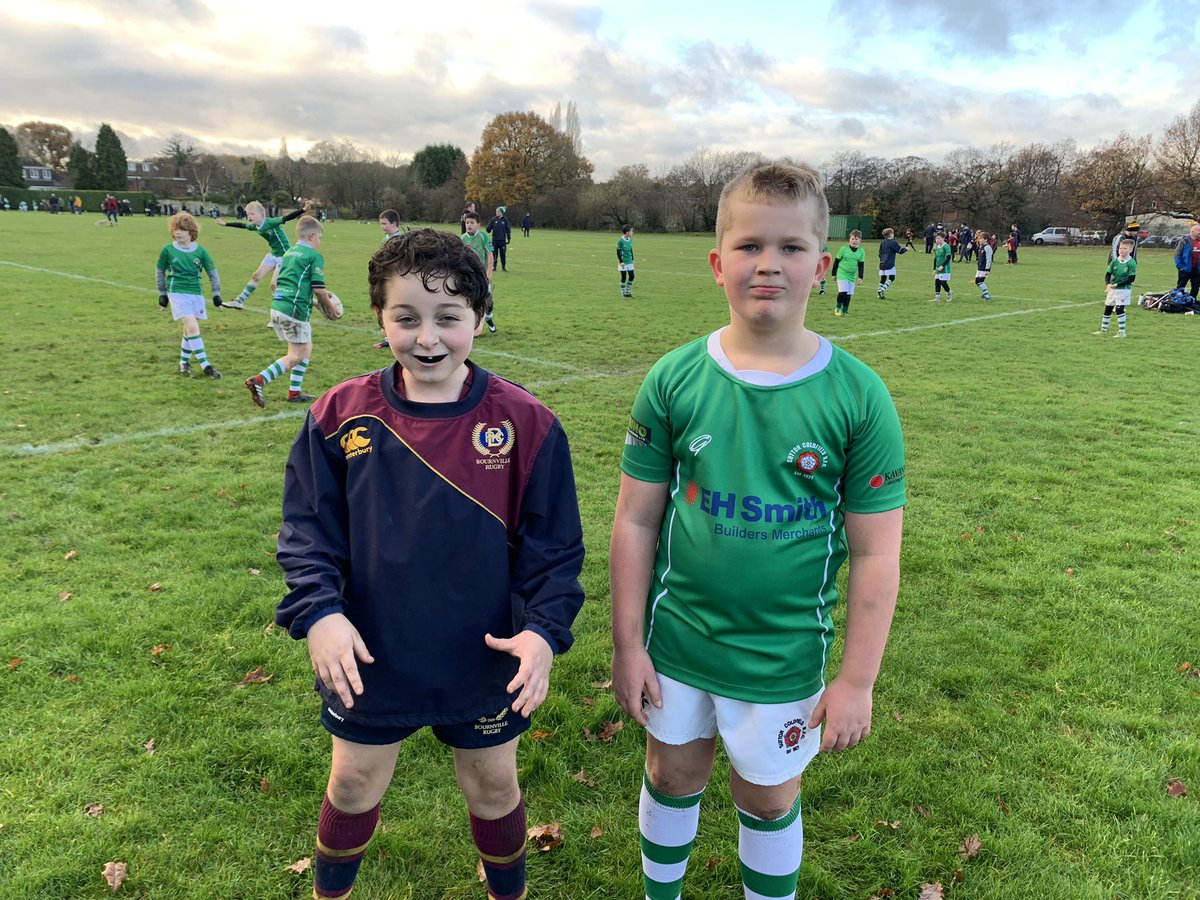 mad1382's tweet photo. Freddie and Rudy playing against each other for the first time! @Yenton_Primary #suttonrubgy vs #bournvillerugby https://t.co/y356NEOKFO