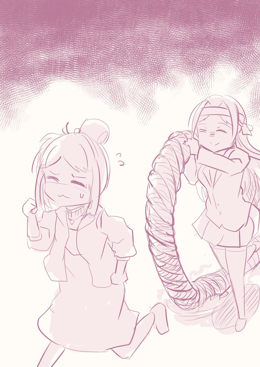 「#yuyuyu  #ゆゆゆい 
アメとムチの意味をひどい勘違いをしてたあやや 」|カオス・不明生物にゃのイラスト