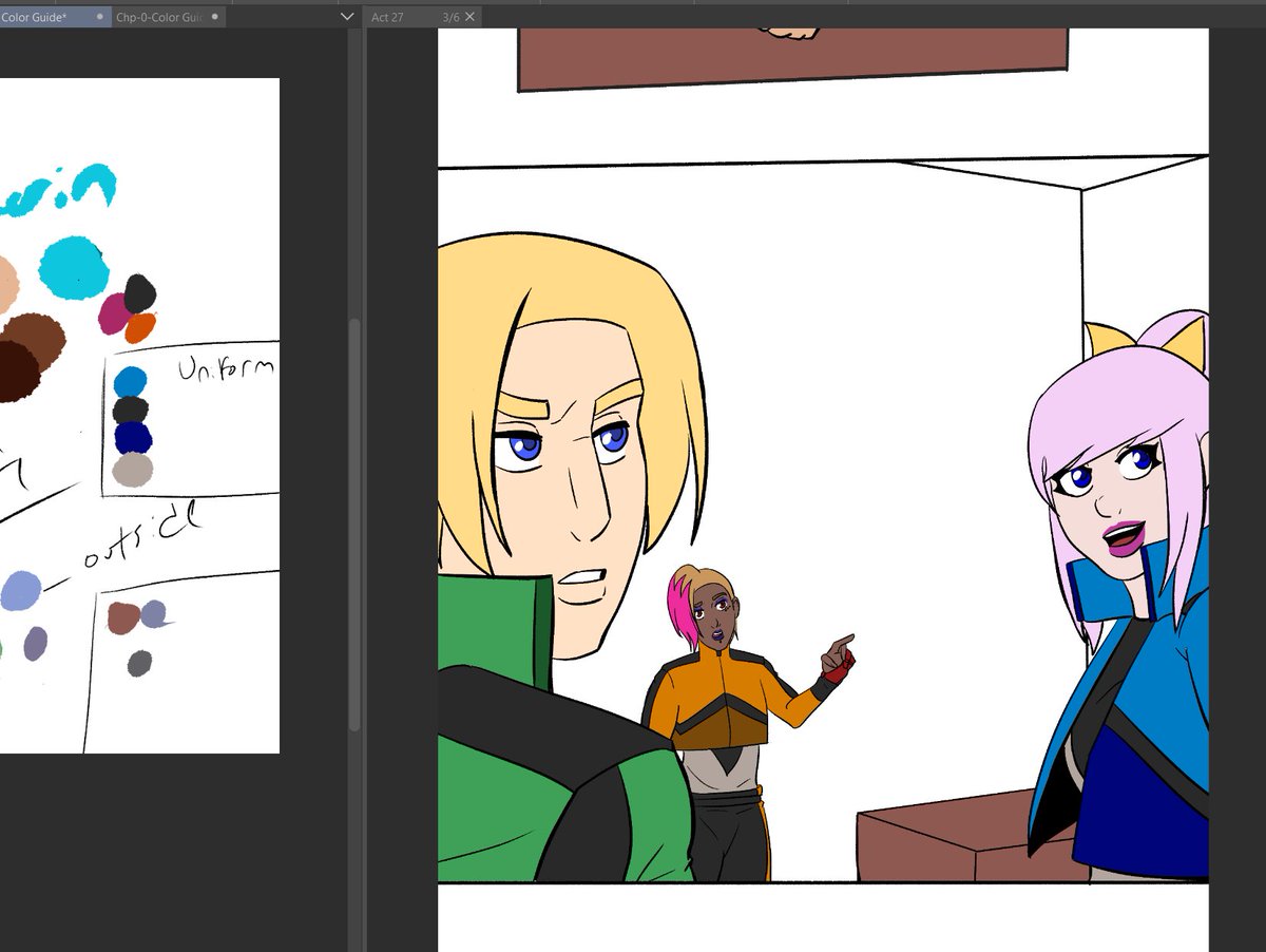 christilford's tweet photo. Aiming to finish the next episode tonight and have it out tomorrow. On flats now so this should go relatively fast I think ;-;

#webtooon #comic #shatteredheaven https://t.co/Kds4QMMxov