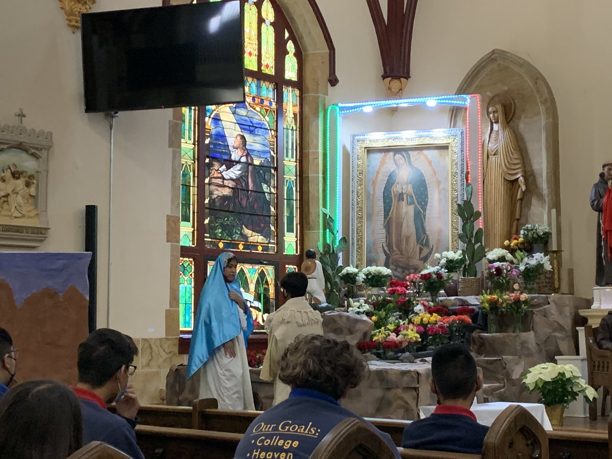 stanthonyindy's tweet photo. Happy Feast of Our Lady of Guadalupe! The 8th grade class put together a play about Juan Diego and Our Lady on Friday at school to help celebrate the feast day. https://t.co/fImkWKcKLR