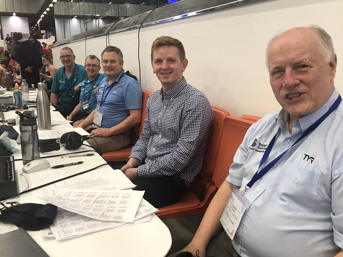 ScottishSwim's tweet photo. T-15 before the final session of #sswintermeet21 begins. Great commentary team for in venue: @MunceyJohn @PaulNoble8 #tonyrose as well as livestream: @_Cameron_Brodie @DuncMcK42
💻 https://t.co/ZJ1pg0q2O8 https://t.co/LAJ1kHmxiQ