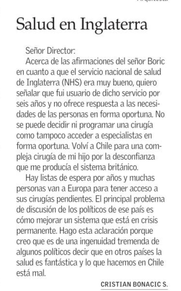 AlvarezPJavier's tweet photo. Pase y lea....las copias malas son aún peores. 
@emol
Parece muchos del equipo de @gabrielboric estudiaron por allá pero por su juventud no necesitaron del sistema, pero suena bien copiar el sistema inglés.... Vende. https://t.co/xaCOJdMT25