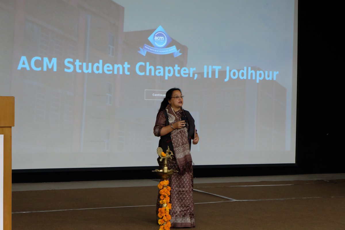 acm_sc_iitj's tweet photo. Thank you for such great motivational words from Prof. Santanu Chaudhury, Director, IIT Jodhpur and Dr LipikaDey, Member, ACM-W, India, during the inauguration of the ACM student chapter IIT Jodhpur. @TheOfficialACM #ACMstudentchapterIITJ #IITJodhpur  #CSEverywhere #CSEdweek https://t.co/61pYvMdesU