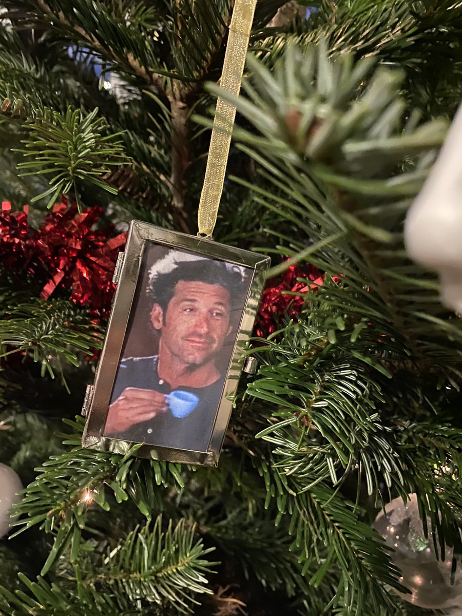 crissimb's tweet photo. @PatrickDempsey My teen girls edition to this years Christmas Tree - the ghost of Derek Shepard, forever McDreamy 😂 ❤️🎄 #greysanatomy #derekshepard https://t.co/9hXKJ0rSX4