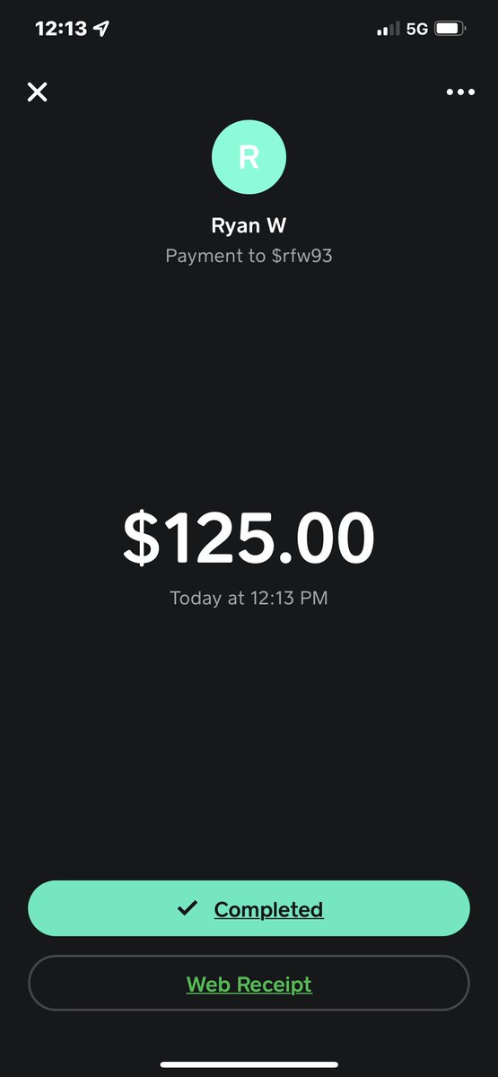 sent $125 . who’s next ? rt + turn on notifications + done