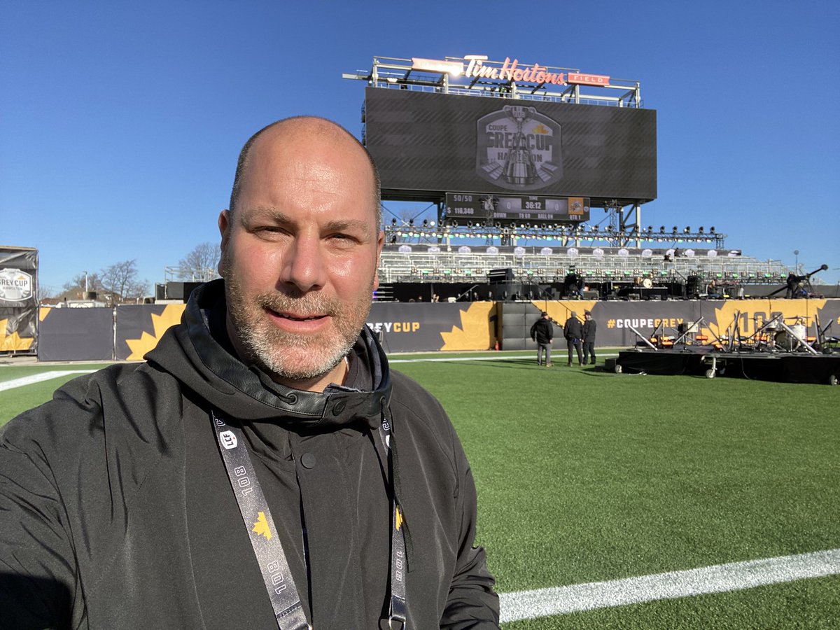 We’re all set for the 108th Grey Cup at THF! Looking forward to a great game with a packed house! After 17 years of directing the Game Day production I get to cap it off with the Tigercats playing at home for the #CFL’s top prize. 

Extremely grateful to be a part of this team!