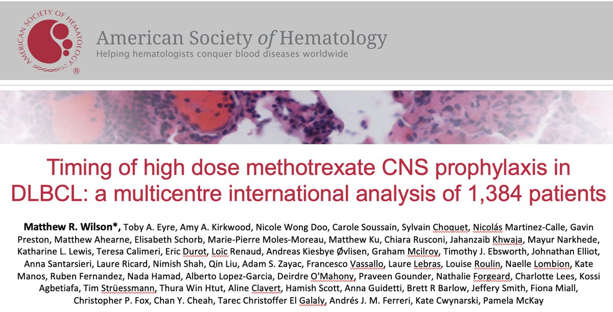 tobyeyre82's tweet photo. .@mattwilson2287 showing that intercalated HDMTX does not result in lower CNS relapses than EOT HDMTX in 1384 pts.

Valuable data in the selective pts that may still be considered for HDMTX 

Great work.
Huge collaborative international effort!
#DLBCL #ASH21 #lymsm https://t.co/lxAxwRWB17