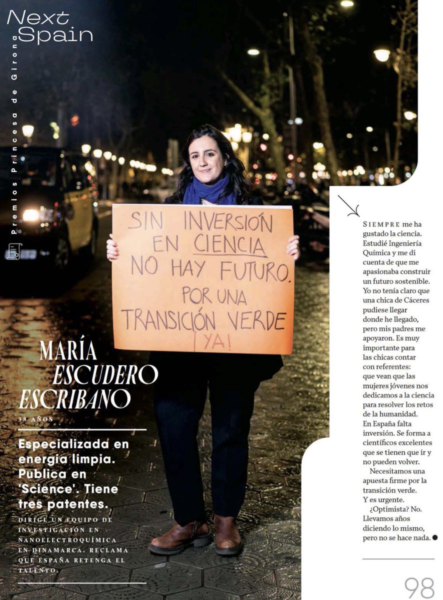 MariaEscEsc's tweet image. En España falta inversión en ciencia. Necesitamos una apuesta firme por la transición verde. Y es urgente. 
Es difícil ser optimista cuando llevamos años diciendo lo mismo, pero no se hace nada. 
Hoy en el @XLSemanal.
#SinCienciaNoHayFuturo