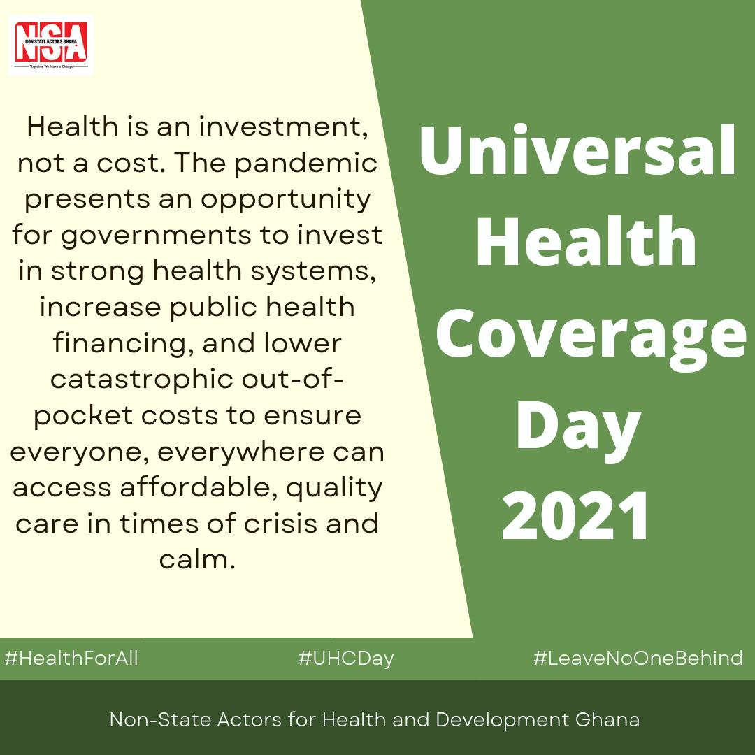 NSAGhanaDev's tweet photo. We need vaccines for ALL, investment for ALL and health for ALL

#healthforall #healthforall🙏 #uhcday #uhcday2021 #leavenoonebehind #leavenoonebehind2021 https://t.co/J24jT3FVek