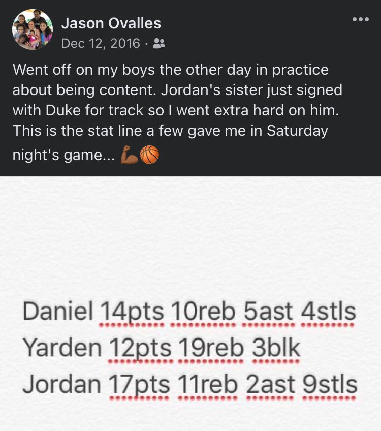 CoachJayOvalles's tweet photo. Dag that stat line goes CRAZY! Jordan was a big with the 9 steals too. That year Daniel was ranked MaxPreps #1 in the NATION for steals and Jordan AT PF/C was #7. We played DEFENSE! All you heard was 🗣”12!!!” From the sidelines and it was on. 💪🏾😤

#CoachLife #IDoThisForReal https://t.co/1o8ou353oc