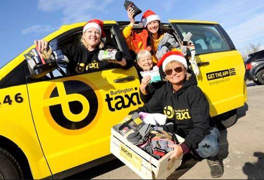BurlingtonTaxi's tweet photo. Our community engagement carries on! The @socksforhope outreach program brings together over 40 local businesses, organizations, schools, churches, police & fire stations. Tx to BT customers, staff & friends that made #SocksForHope what it is today! Grateful.#BurlON #Hamilton https://t.co/elxwZ6qaPg
