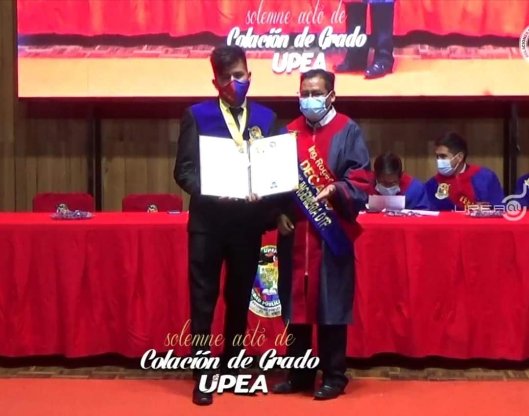 YaeTeInforma's tweet photo. Roly Roland Mamani, portavoz de #RoboticsCreators, el joven que hizo #prótesis robóticas para niños y adultos, y también para mascotas, se graduó de la carrera de #IngenieríaElectrónica en la Universidad Pública de #ElAlto. 
📷 @Opinion_Bolivia https://t.co/pbuc5Ggksk