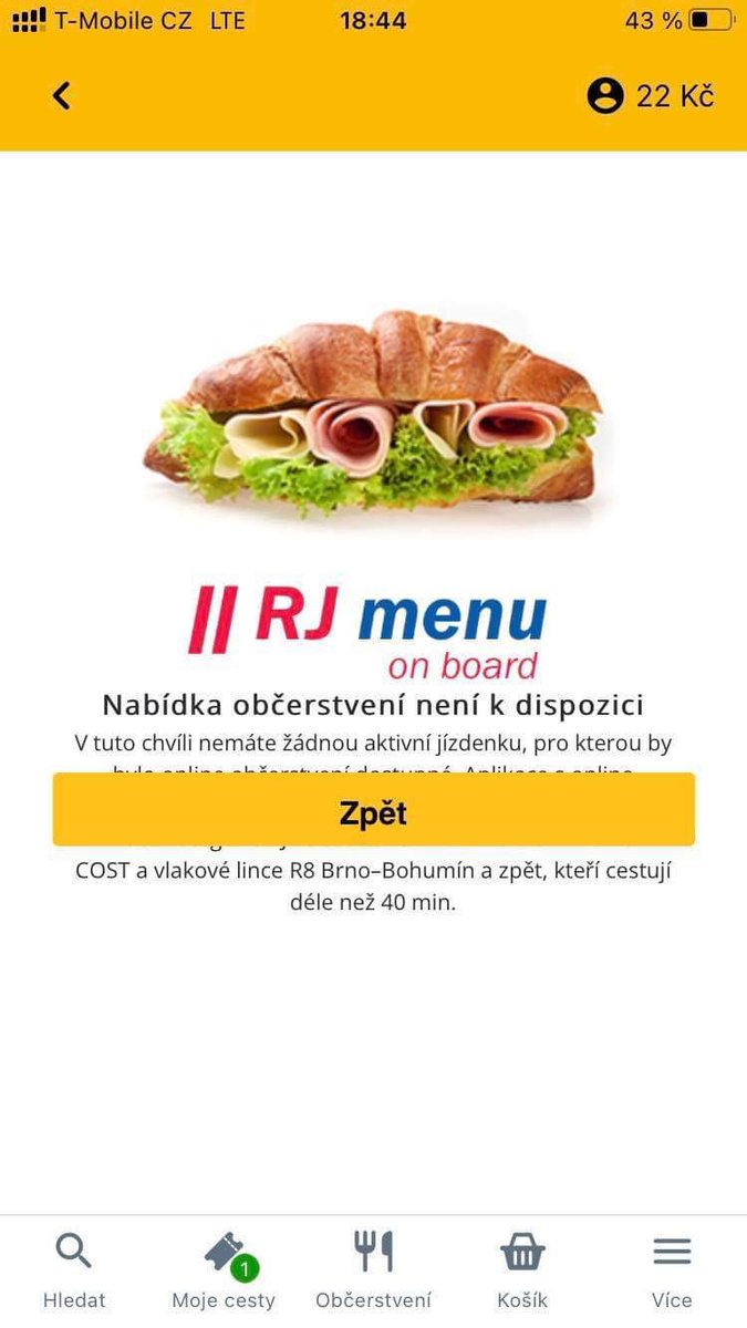 polerok's tweet photo. @RegioJet Zdravím, co mi tím chcete říct? Krom toho, že přihlásit se do občerstvení je peklo, zapamatovat nefunguje, přečíst to nejde a objednat na trase Praha - Ostrava si nemůžu! https://t.co/vkO4qIj1Ej