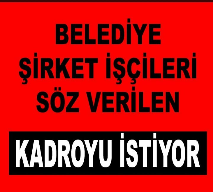 SnmAyse's tweet photo. #BelediyeİscileriKadrosuz https://t.co/CWmeslrh8O