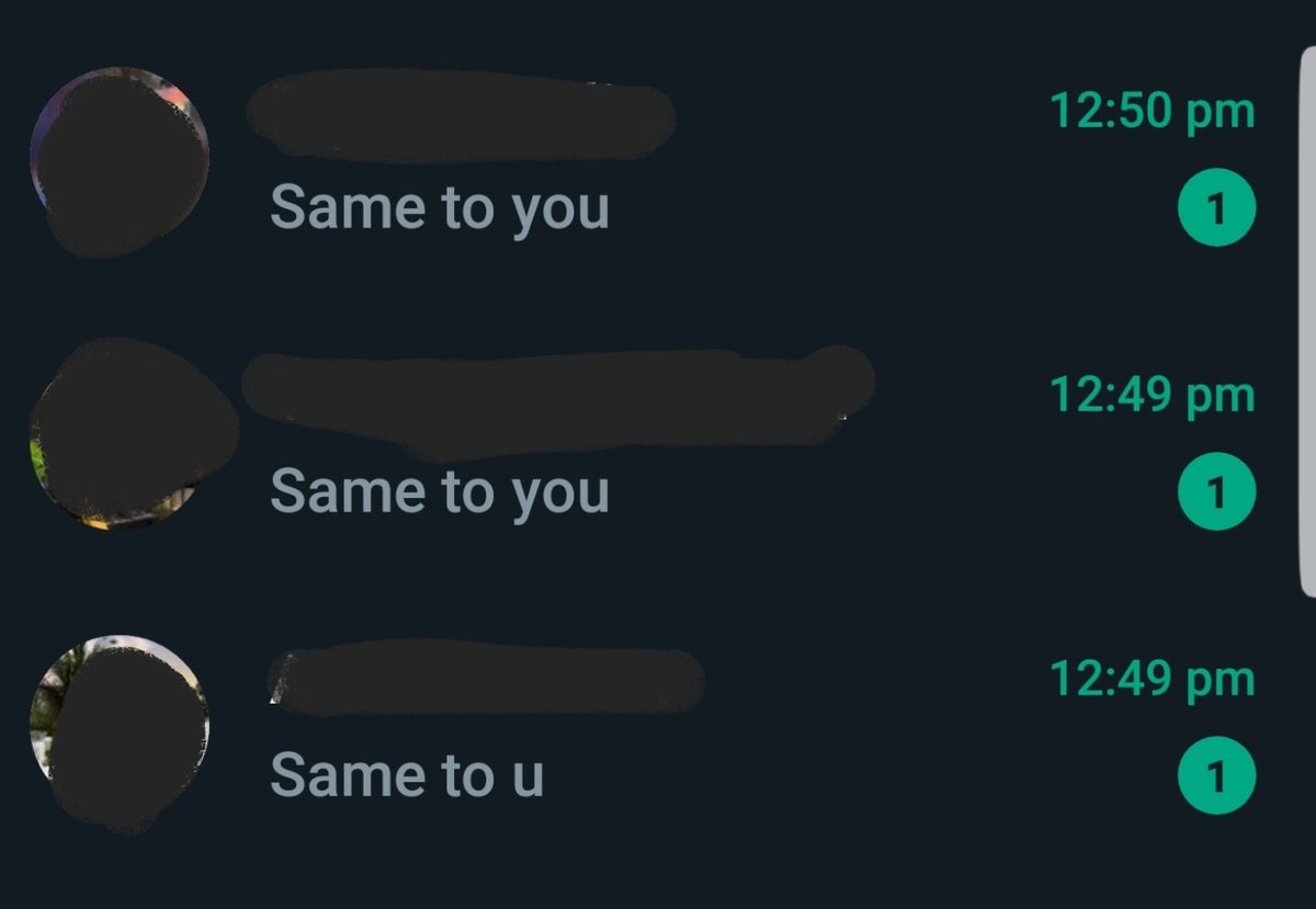 'Same to you' is such a formality 🙃