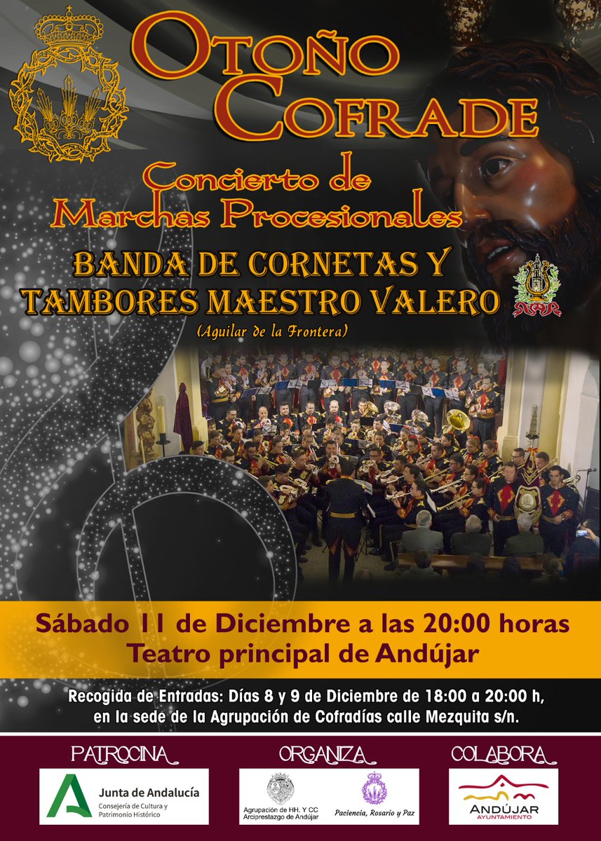 Renovación del contrato entre <a href="/PacienciaHdad/">Hermandad Paciencia</a> de Andujar y la Banda CC y TT <a href="/Bctmaestrovaler/">BCT  Maestro Valero</a> de Aguilar de la Frontera ayer tras su actuación en el Teatro Principal de Andújar organizado por la Agrupación de Cofradías del Arciprestazgo de  Andujar y <a href="/PacienciaHdad/">Hermandad Paciencia</a>