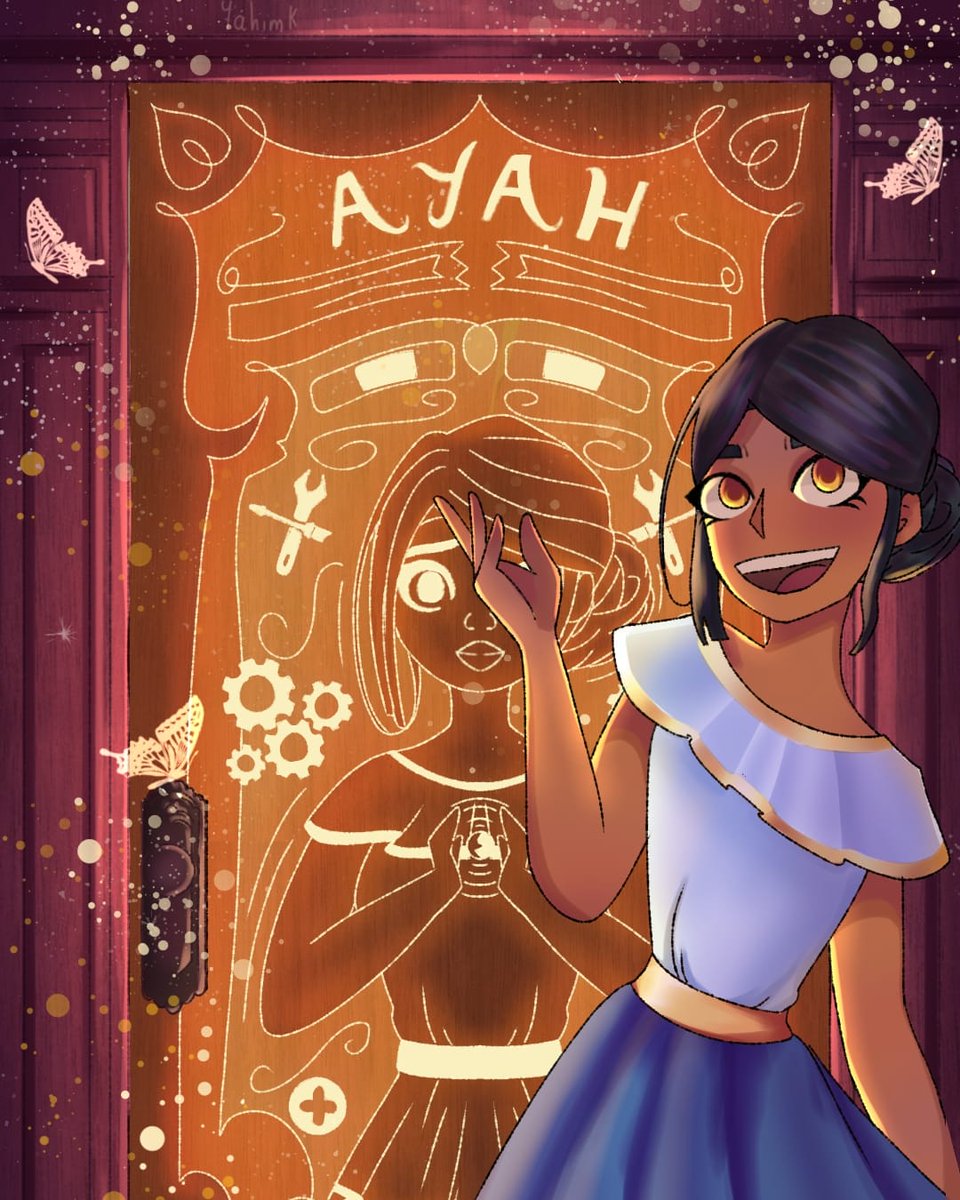 Yahim_K's tweet photo. Otra comisión terminada ❤️ Ayah y su don de la teletransportación 
#Encanto #DisneyEncanto #encantomovie #EncantoDisney #encantofanart #Disney https://t.co/xcZdRncdDd
