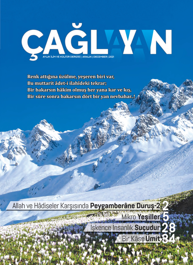 "Geçmiş ve gelecek aynaları arasında Çağlayan, sonsuza akan mânâlara dâyelik yapıyor."
#GelTazelenelim
<a href="/CaglayanDergisi/">Çağlayan Dergisi</a>
<a href="/diefontaene/">diefontaene</a>
<a href="/NevbaharDergisi/">Nevbahar Dergisi</a>
<a href="/FountainMag/">The Fountain</a>
<a href="/JugendAg/">Fontäne Jugend</a>