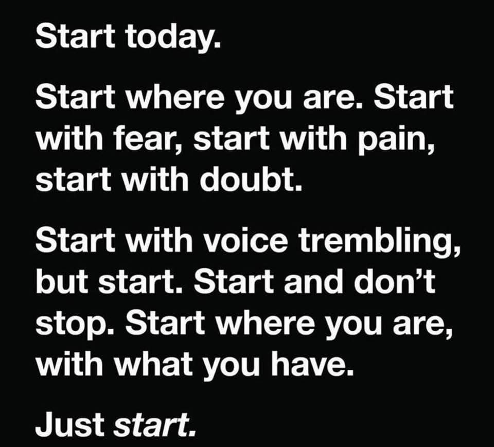 CoachAndreaD's tweet photo. Everything you have always wanted is on the other side of start! https://t.co/W3BSuiH6rq