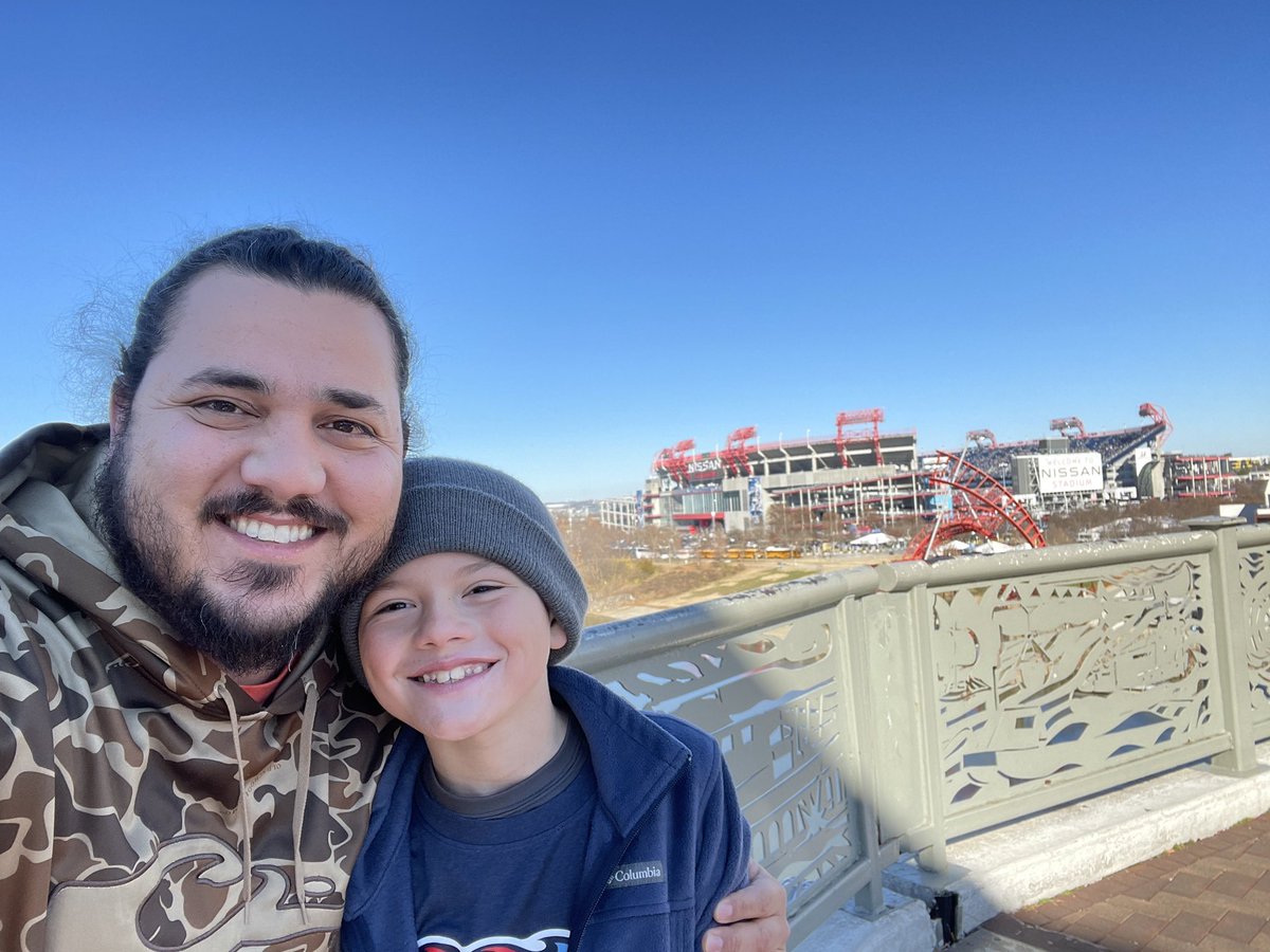 Father and son at their first Titan’s game! #TitanUp