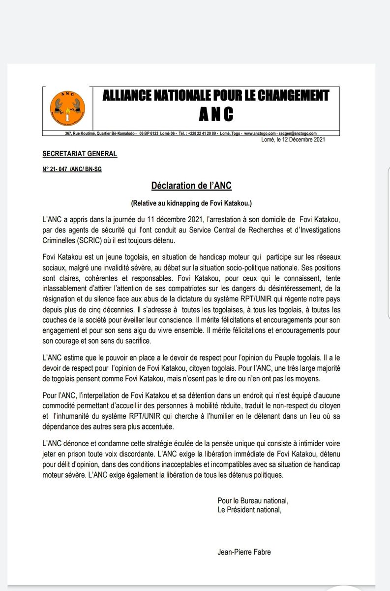 ANC-TOGO (@anctogo) on Twitter photo 