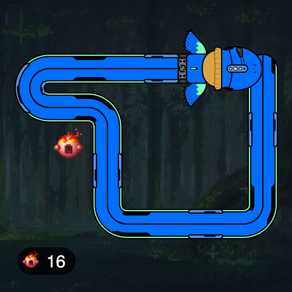 ICSnakes's tweet photo. You start the #ICSnakes mini-game by clicking/tapping the food, now in the latest update you can also right-click/long-tap the food and invite your favorite #NFTs for dinner🤤
Get your ICSnakes now at @EntrepotApp https://t.co/4T8MUS7CbQ
@ICPuppies @interastrosc @icmoji https://t.co/O2VptGaCOb