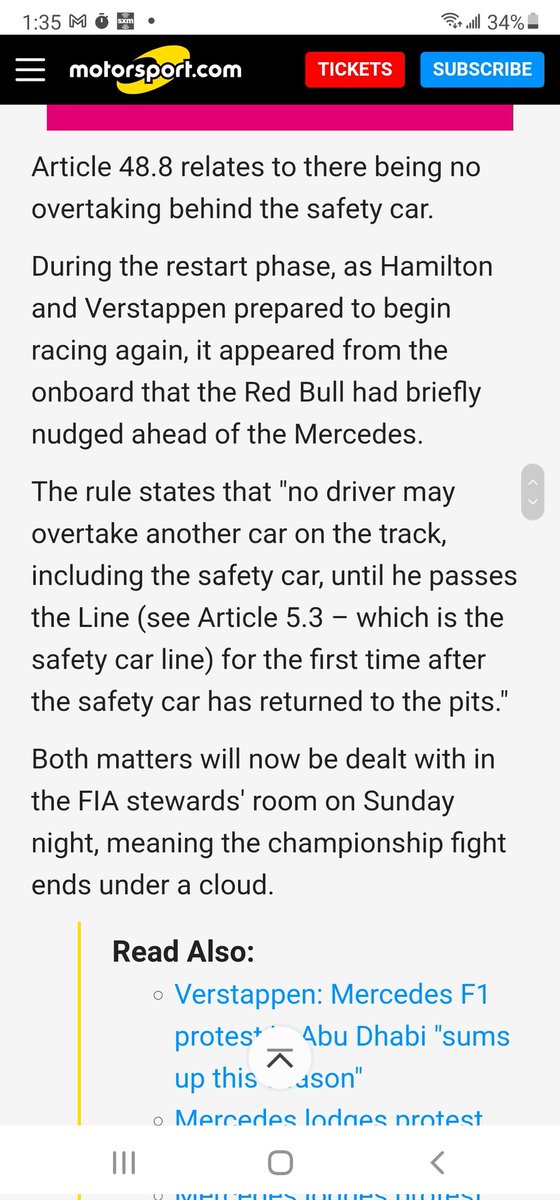 MilesQBlack1's tweet photo. @Mikeg_Baldwin @sigrid1705 @Ballo_1991 @AntonNordell1 @lektorkindberg @VirgilvDijk @Max33Verstappen @LewisHamilton Here is your cheating...
On this alone, #MaxVerstappen33 should be penalized and #LewisHamilton declared the winner. 
#FormulaOne 
#BoycottFormulaOne 
#AbuDhabiGP https://t.co/fkACDbT34Q