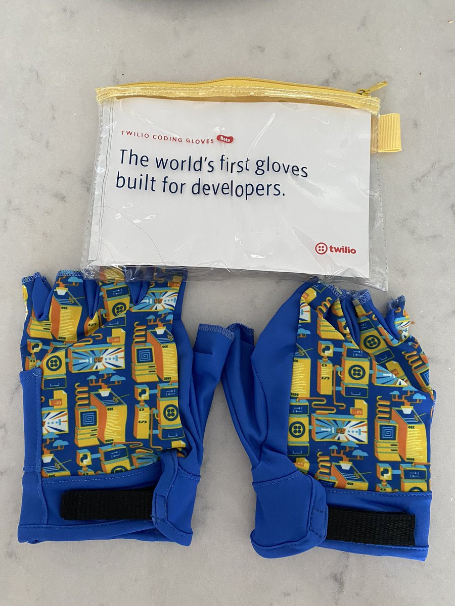 mauerbac's tweet photo. Xmas came early! Thanks @TwilioDevs!! Can’t believe I own my very own pair.  The extra cushion is quite nice 🤩 https://t.co/lDF2s4ghwR