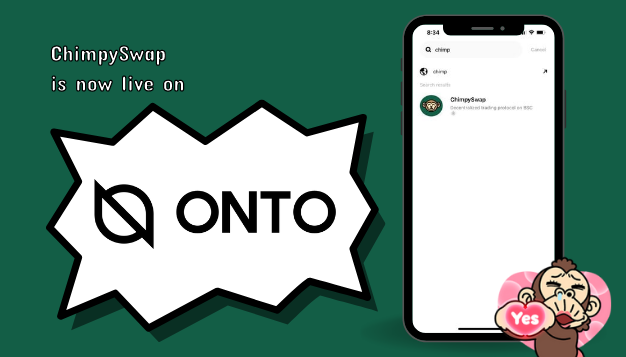 ChimpySwap's tweet photo. New Partnership Handshake 🤝 @ONTOWallet 

🐵 More News Coming Stay Tuned https://t.co/vVA9ovhtQf