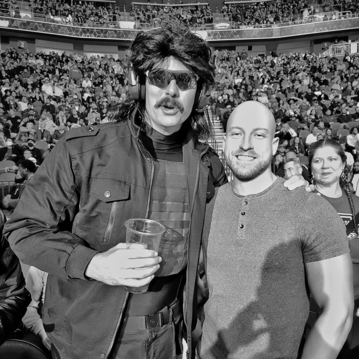 TSMViss's tweet photo. Yea we met up, yea they hit us with a spotlight. @DrDisrespect https://t.co/M18OMgvn09