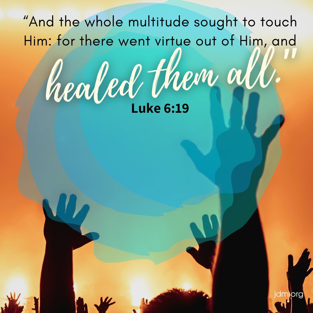 jesse_duplantis's tweet photo. And the whole multitude sought to touch Him: for there went virtue out of Him, and healed them all. - Luke 6:19
#jdm #mytouch #healed #bewell #Jesuslovesyou #jesseduplantis #cathyduplantis https://t.co/D0LABDi5pP