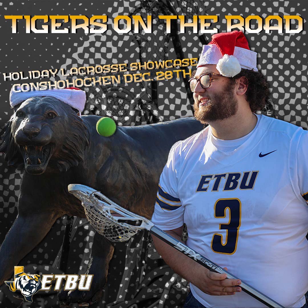 ETBU_Lacrosse's tweet photo. We’re adding one more stop during the Holiday break! 🎄❄️🥍

@holidayshowcase 
Conshohocken, PA Dec. 28th
#TexasTigers #TigersUnite https://t.co/9VO5xQQx4C
