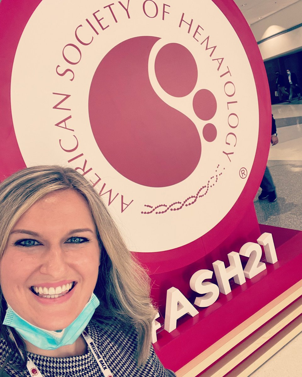 Thankful to be at #ash21 [in person!] to learn and celebrate the research and updates in leukemia alongside my colleagues and friends