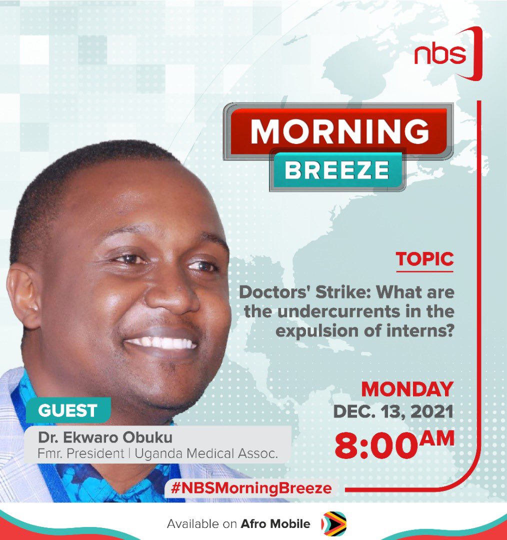 Catch <a href="/ekwaroobuku/">Ekwaro A. Obuku</a> tomorrow at 8am
#UgdrsIA2021