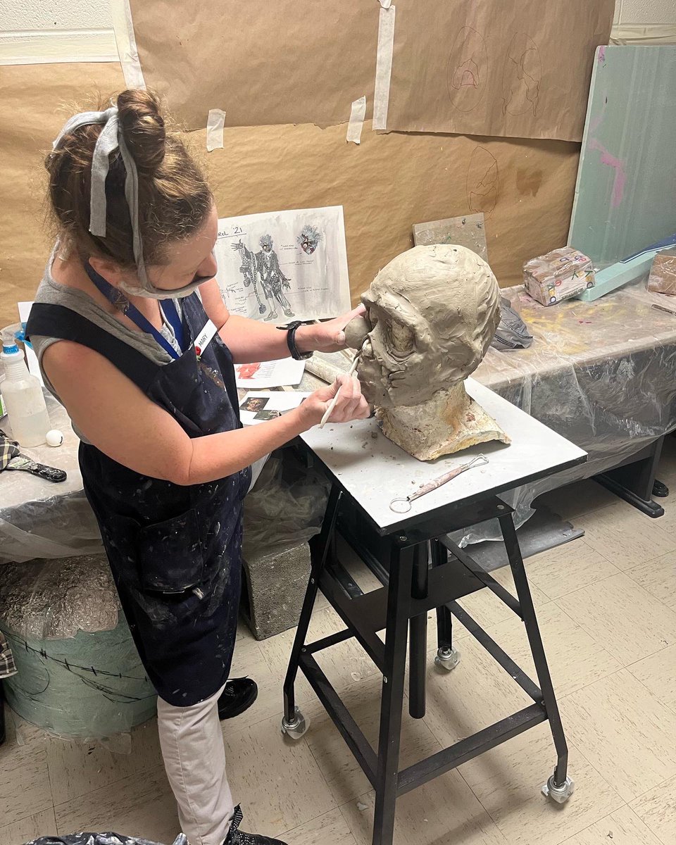 TheNewWVPT's tweet photo. A Christmas Carol’s Costume Designer Mary McClung molding the Marley mask!

This marvelous work of art is one of the many spectacular pieces you can look forward to seeing in this year’s production of ACC! 

Head to our website to get your tickets https://t.co/EynHCfv77j! https://t.co/Mq8NJmIJrK